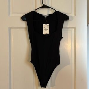 NWT Zara square neck bodysuit